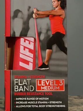 Lifeline Fitness-Flat Band-Rubber Resistance Tool-Lvl 3 Medium-Stamina-Strength